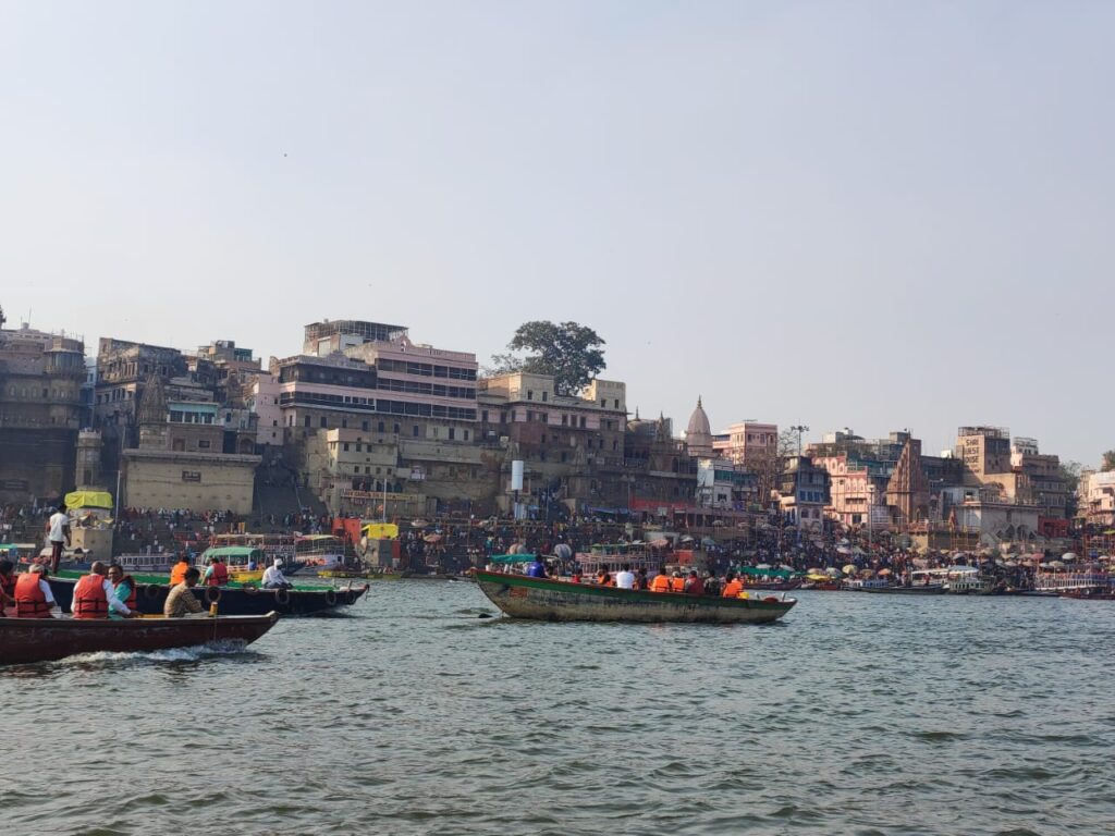 Manikarnika Ghat view form Ganga River